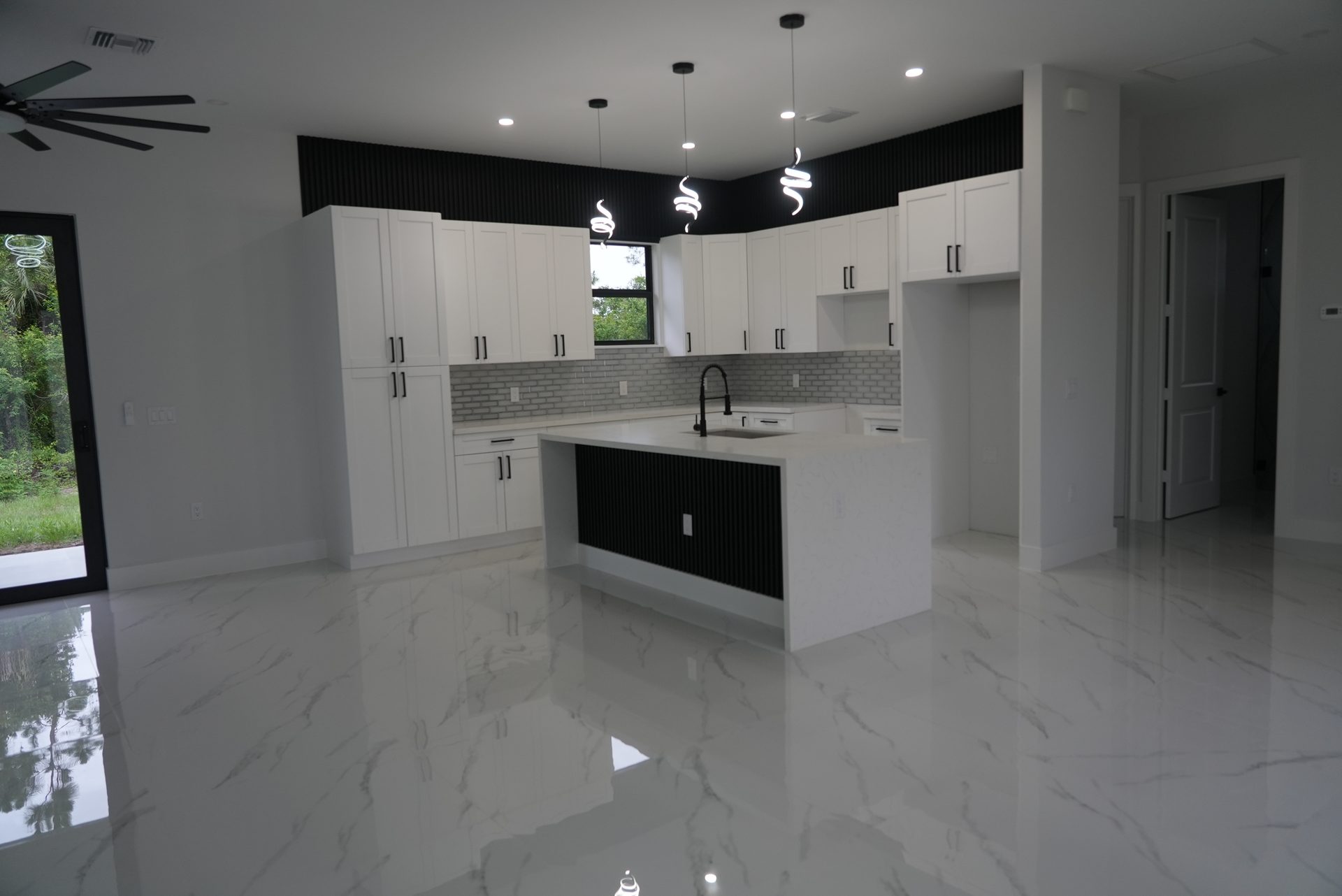 Open kitchen and living space